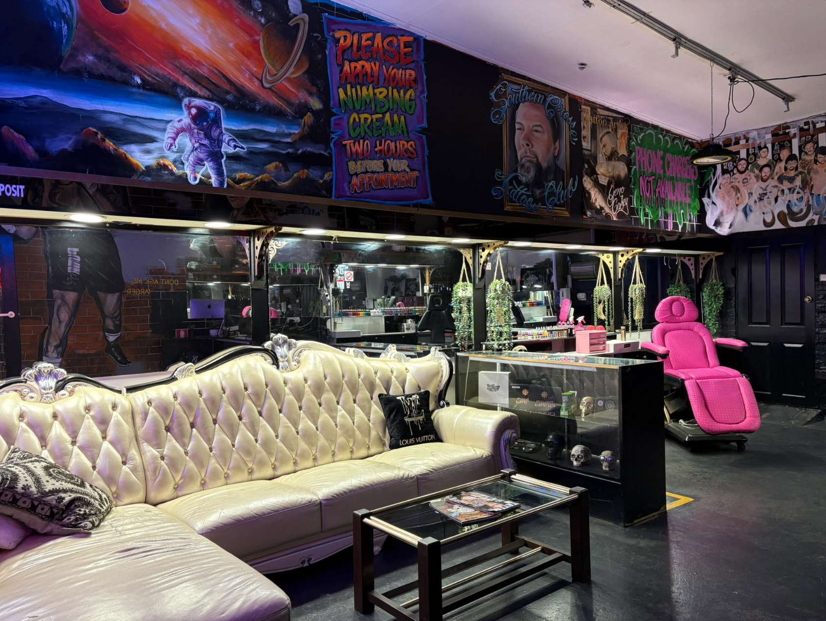 Interior of Art Associates Tattoo studio in Boronia